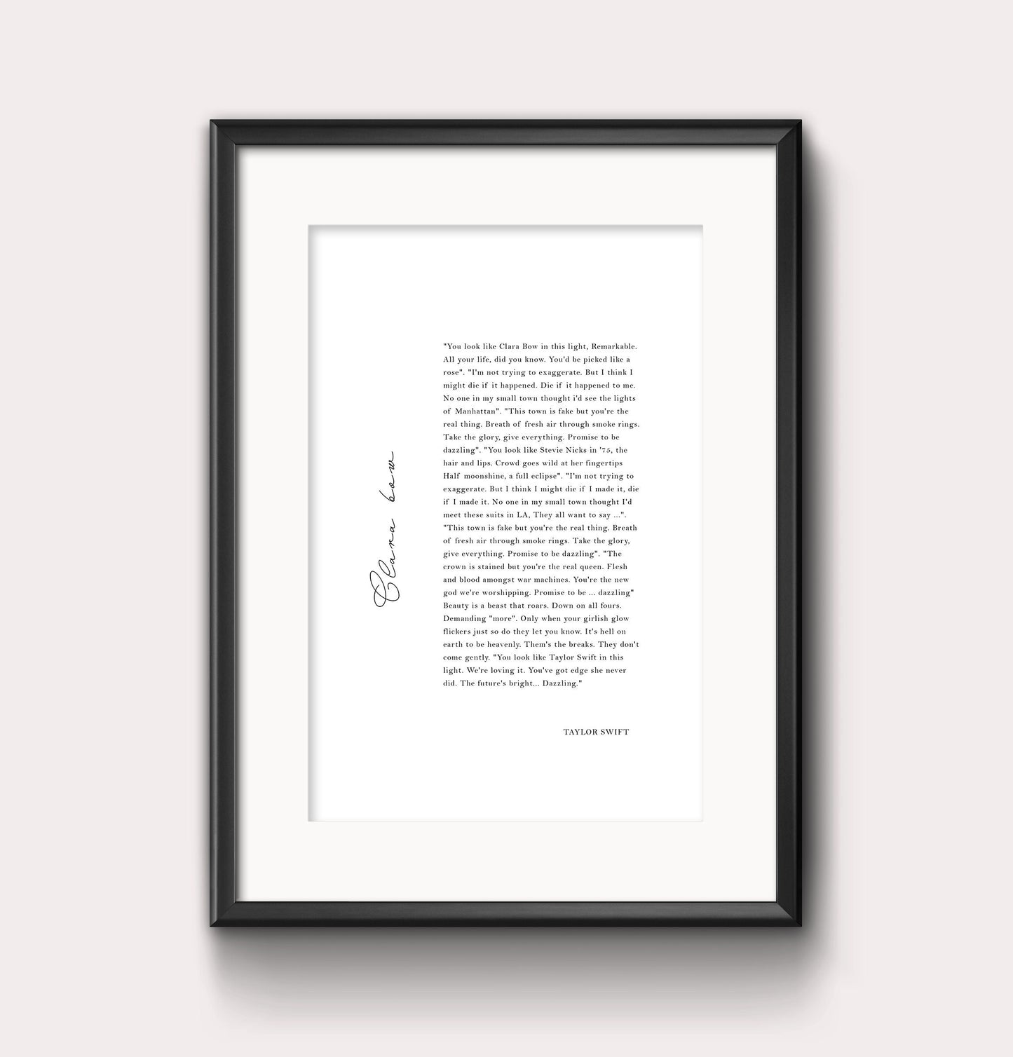 Clara bow print - tortured poets - Digital Print