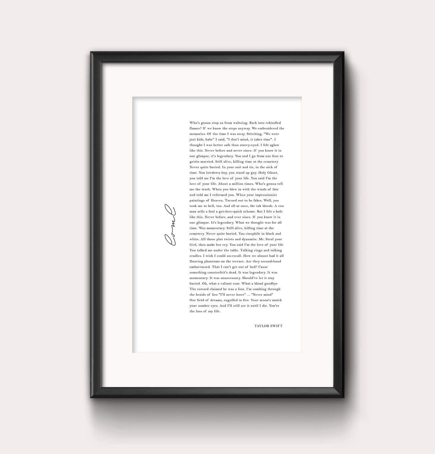 Loml print - tortured poets - Digital Print