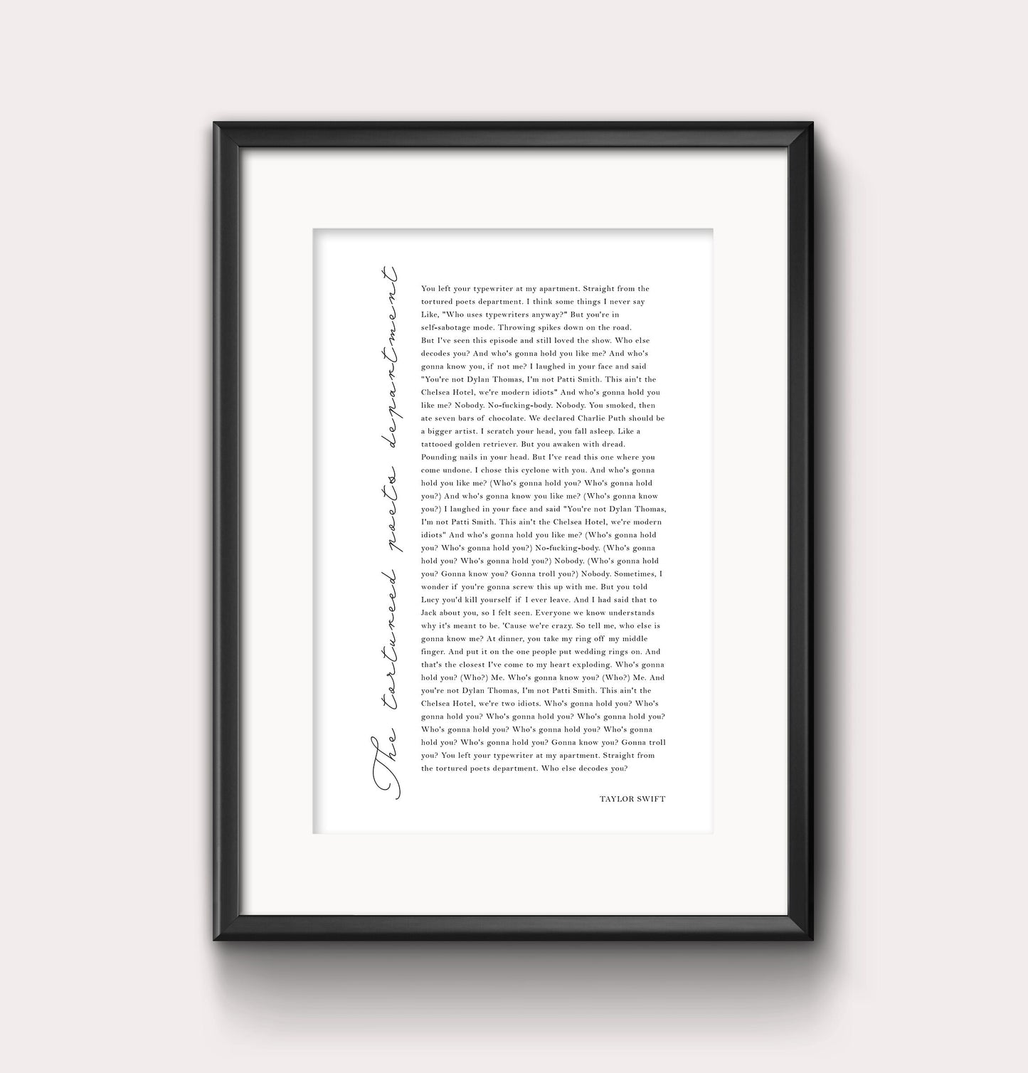 Tortured poets dept print - tortured poets - Digital Print