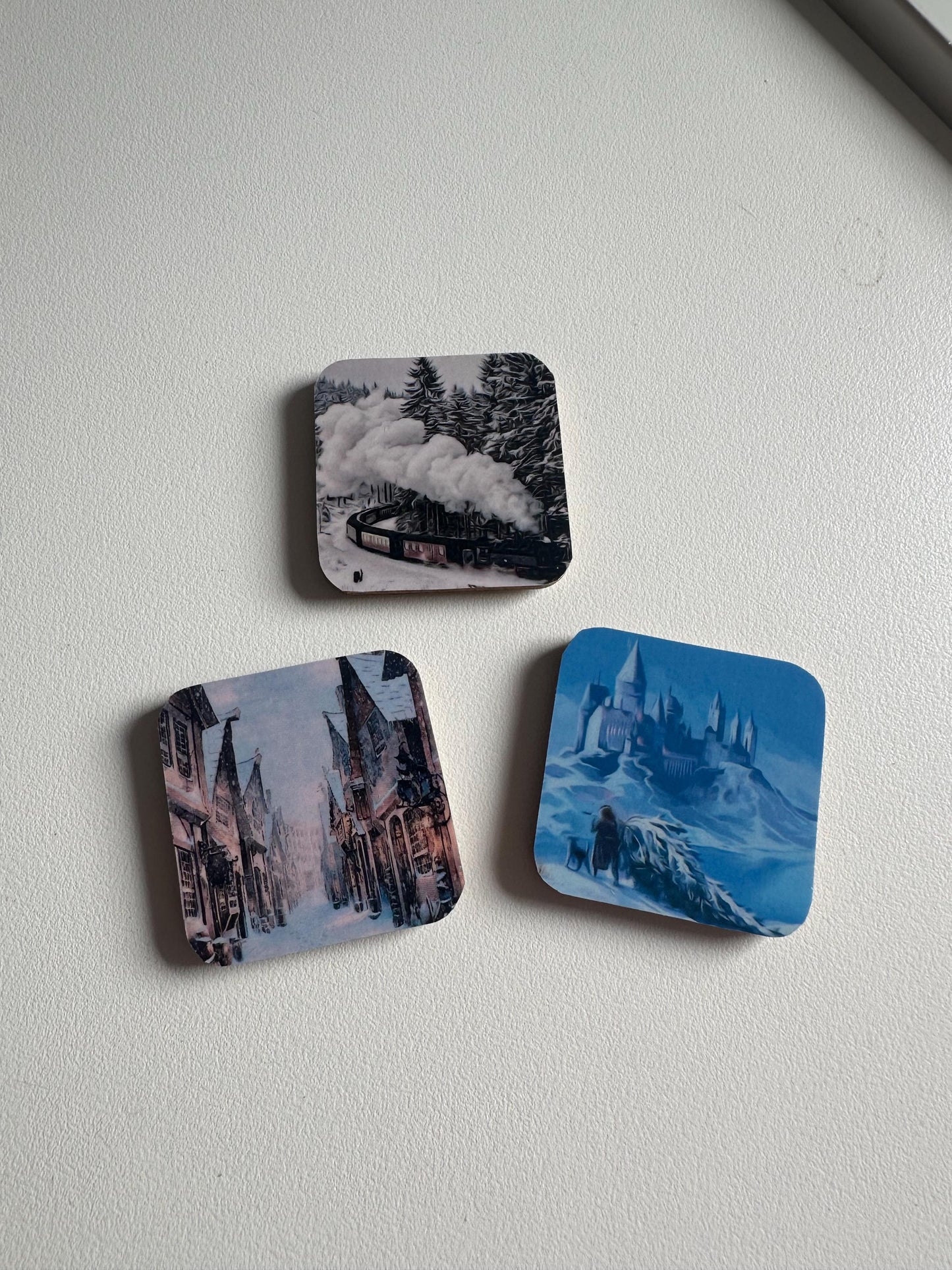 Wood backed fridge magnets - personalisation available