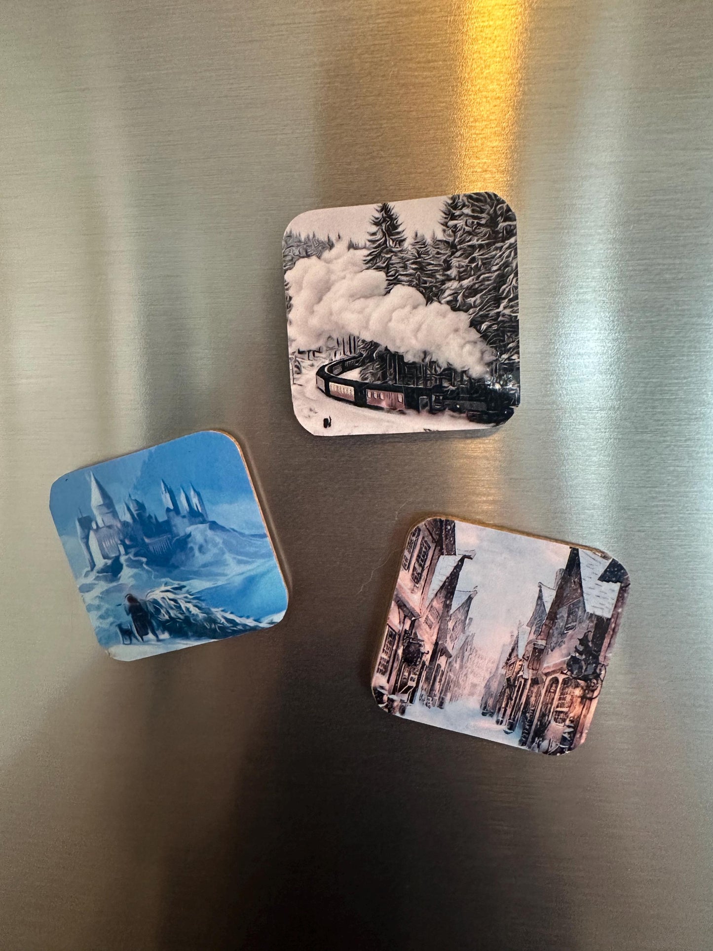Wood backed fridge magnets - personalisation available