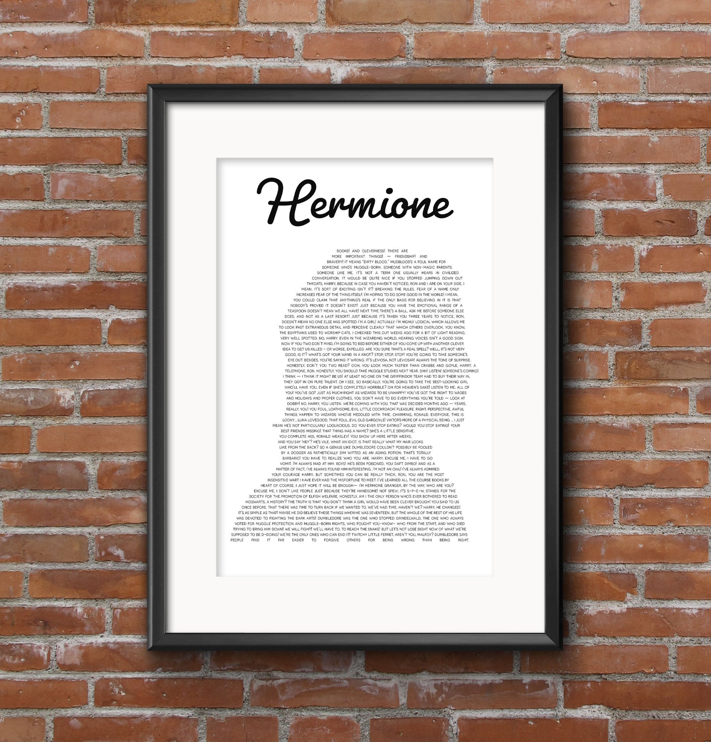 Hermione Quotes - Digital Print with name text