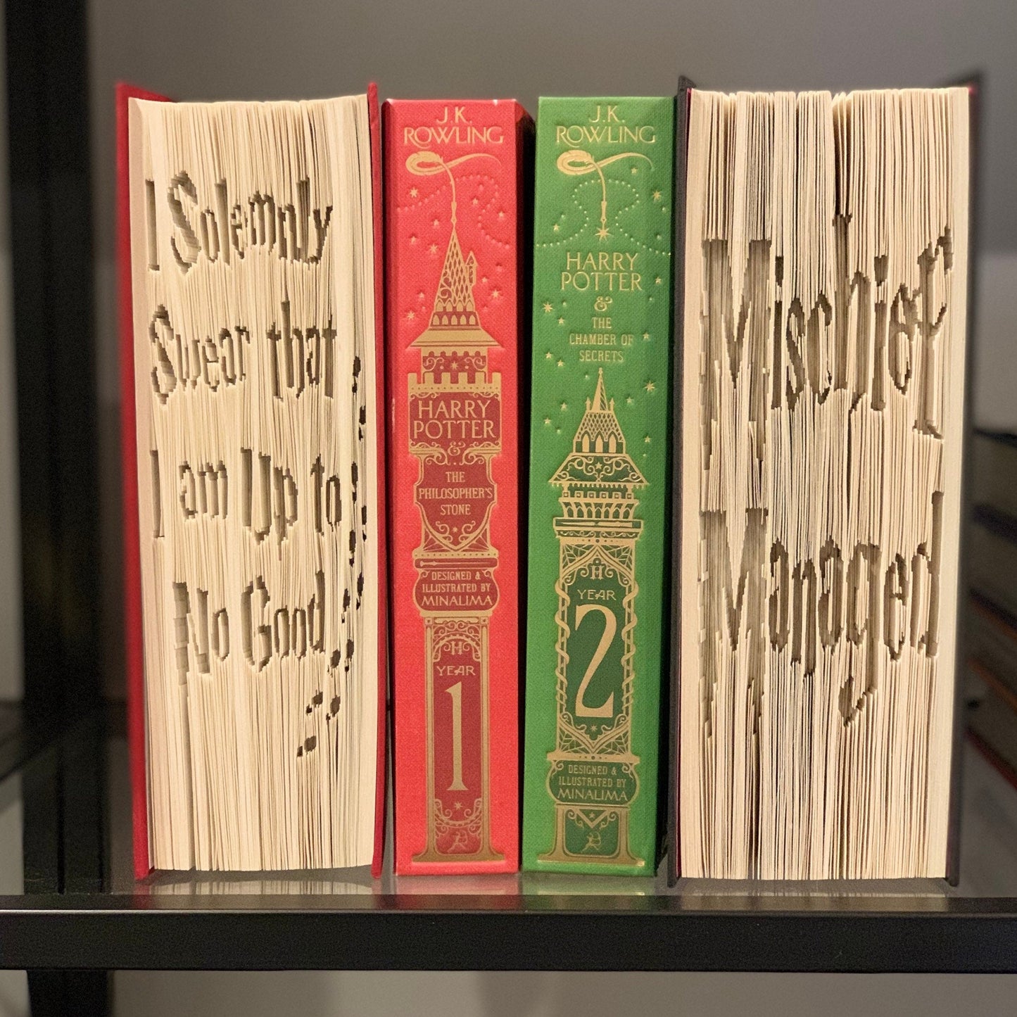 Mischief Managed Folded Book Art – Magical Decor | Gift