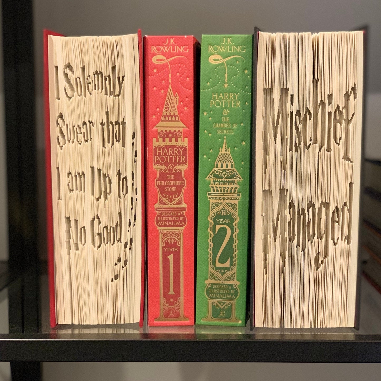 I Solemnly Swear Folded Book Art – Magical Decor | Gift