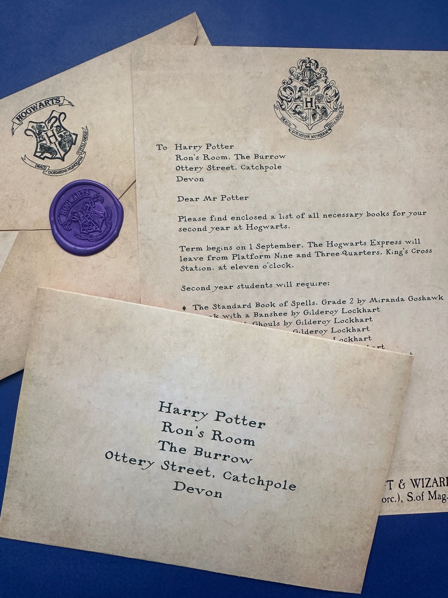 Personalised Wizard Acceptance Letter – Magical School Replica | Custom Fantasy Gift
