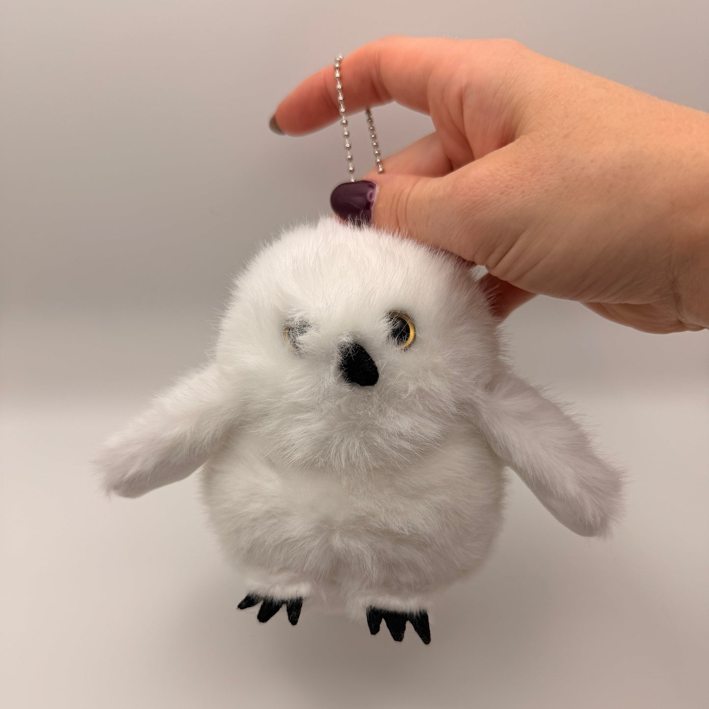 Snowy Owl Plush Keychain – Magical Companion | Wizard Gift