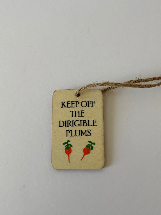 Keep off the dirigible plum ornament