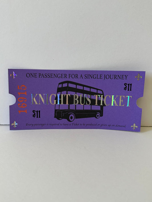 Knight bus - replica ticket