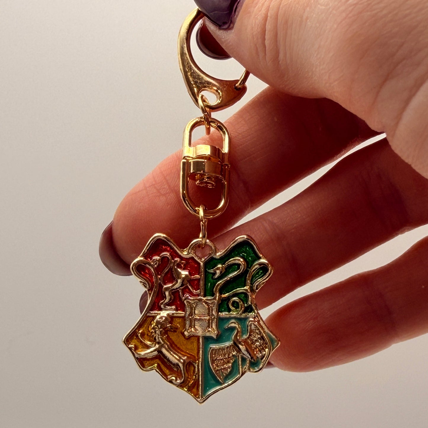 Wizard House Keychain – Crest Charm | Magical Accessory
