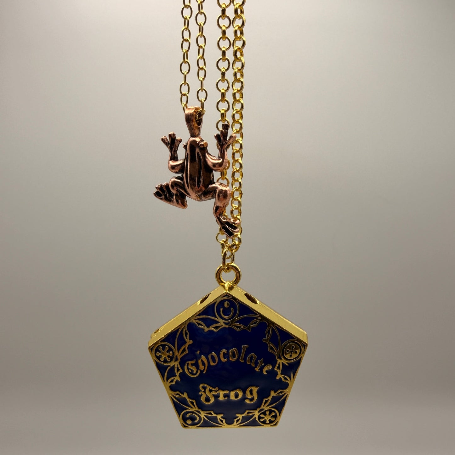 Chocolate Frog Necklace Set – Magical Pendant & Candy Box | Fantasy Jewelry