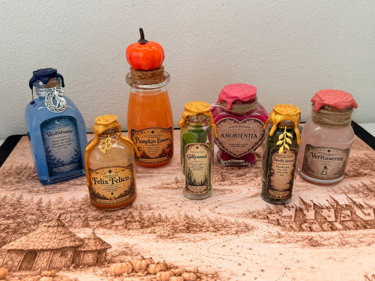Wizarding Potion Bottles – Magical Elixir Set | Apothecary Decor