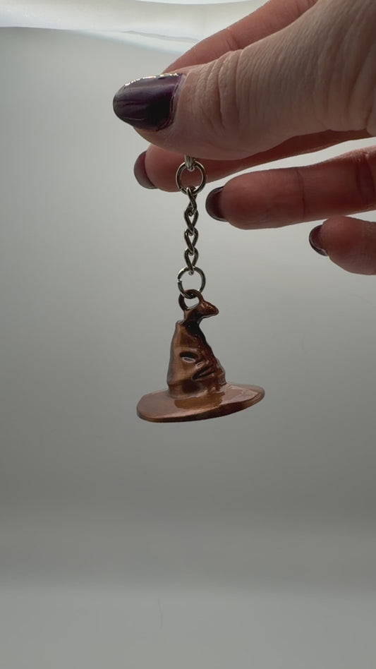 Wizard Hat Keychain – Sorting Hat Charm | Fantasy Accessory