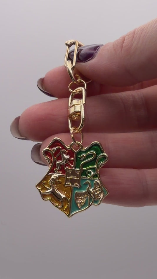 Wizard House Keychain – Crest Charm | Magical Accessory
