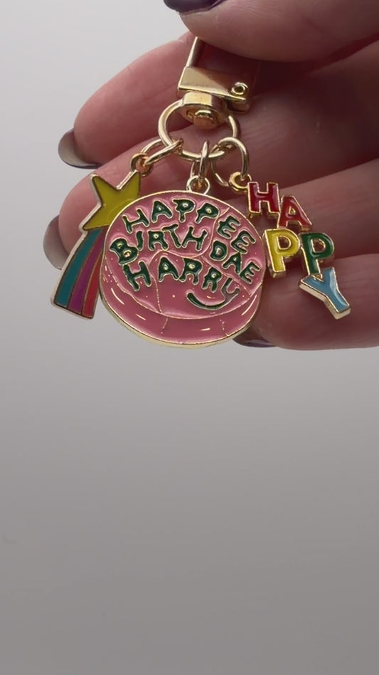 Wizard Birthday Cake Keychain – Mini Charm | Fantasy Accessory