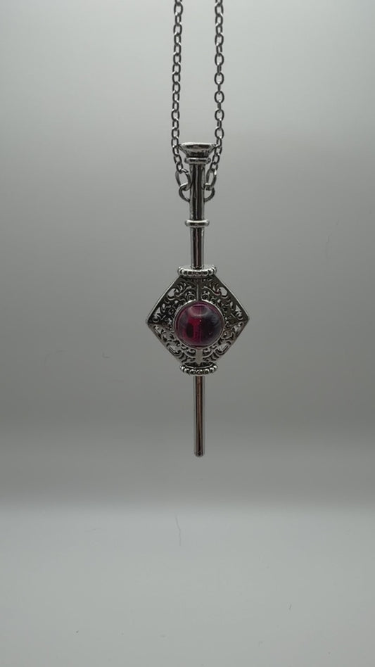 Blood Pact Necklace – Dark Magic Inspired Pendant – Wizard Inspired Jewelry – Gothic Fantasy Accessory – Spellbinding Gift