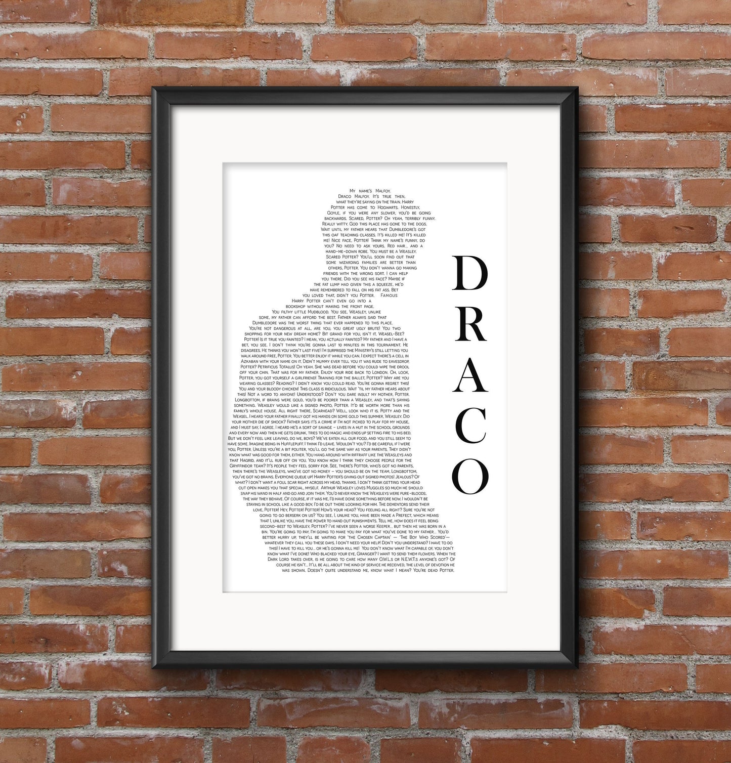 Draco Quotes - Physical Print