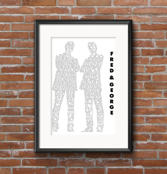 Fred and George Quotes - Digital Print