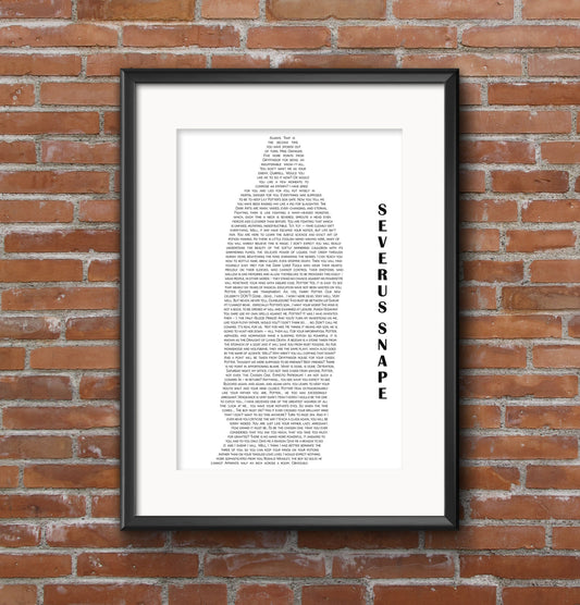 Severus Quotes - Physical Prints