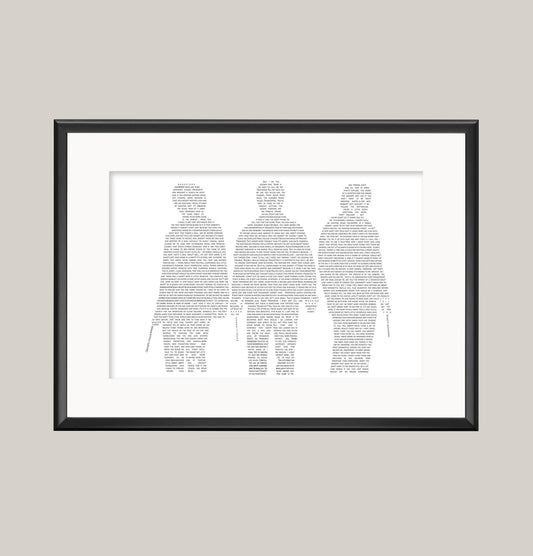 The Golden Trio - Harry, Ron and Hermione Quotes - Digital Print without name text