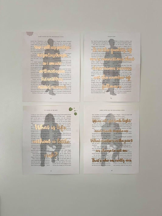 Remus & Sirius - Gold Embossed Quote Prints