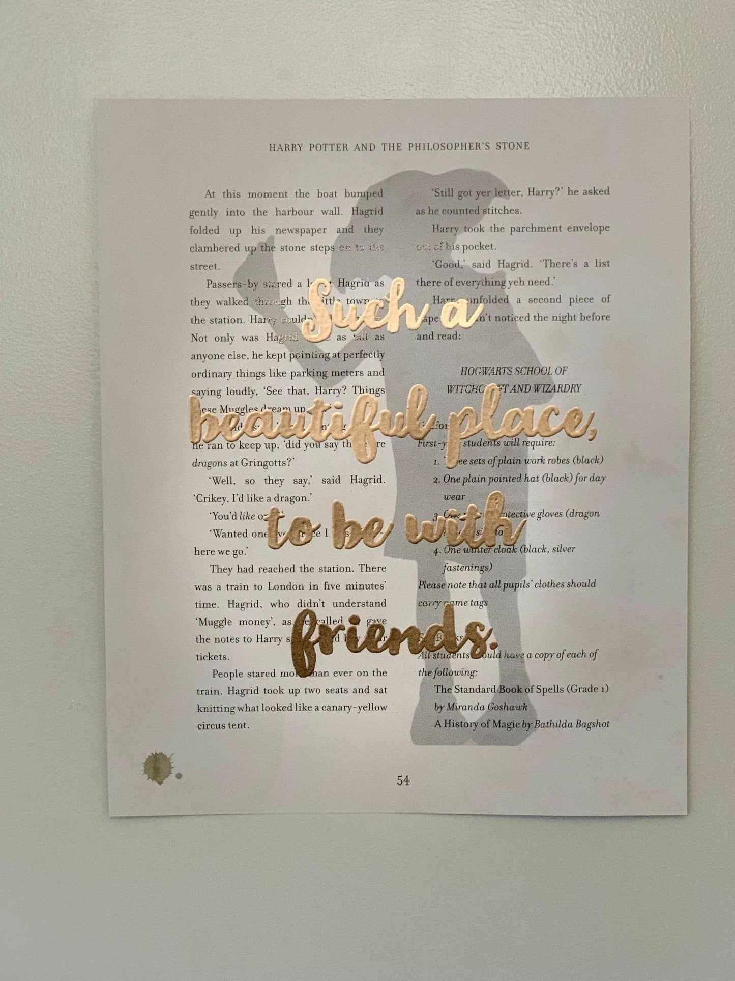 Fred and George, Ginny, Elf - Gold Embossed Quote Prints