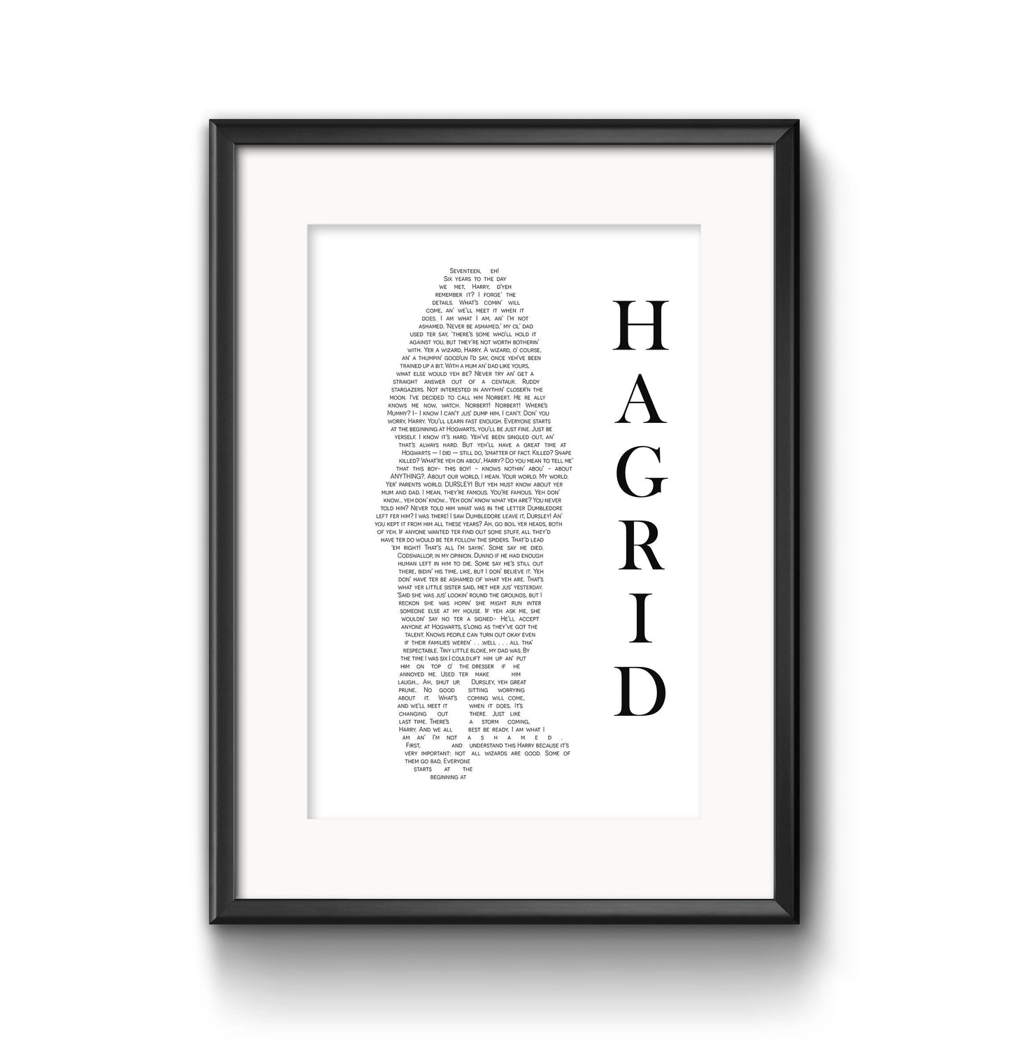 Hagrid Quotes - Physical Print